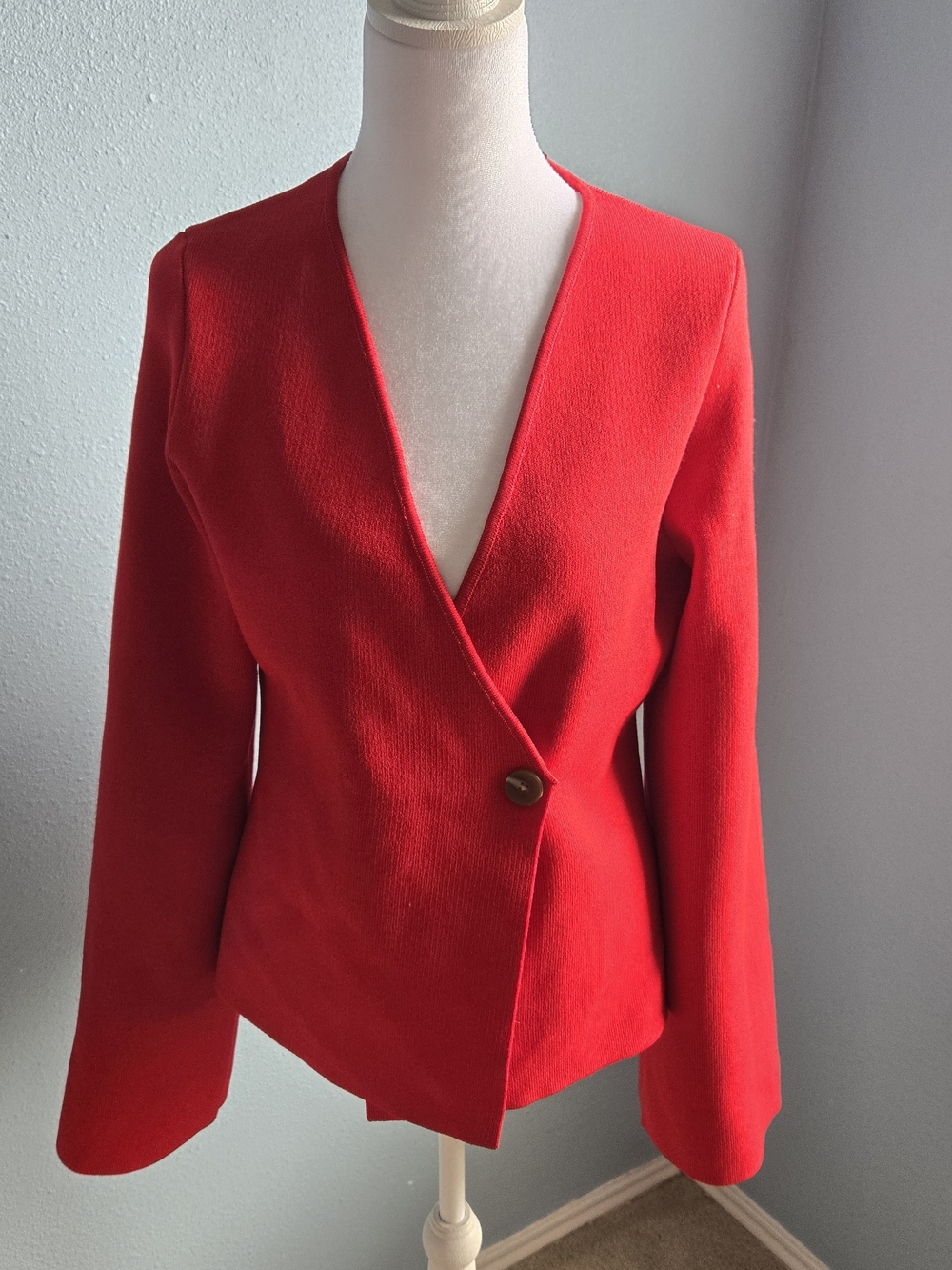 Joie Red Wrap-Front Blazer Jacket